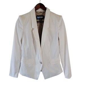 JUST CAVALLI White Single Breasted Blazer 38 Italy Designer Luxury White Party